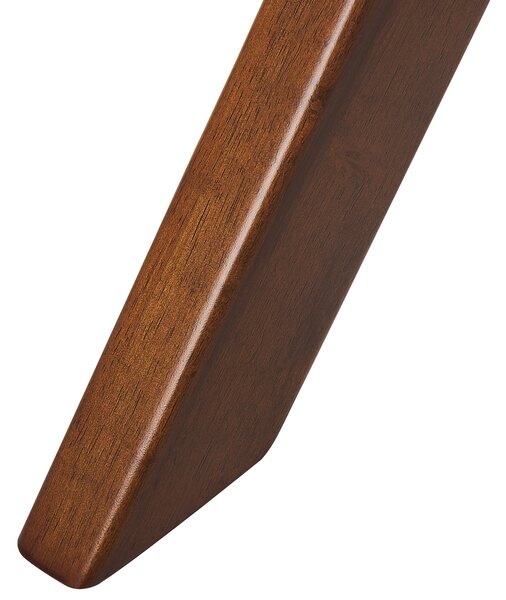 Jedálenský stôl tmavý mahagón MDF kaučukové drevo ø 120 cm okrúhly retro dizajn obývacia izba jedáleň