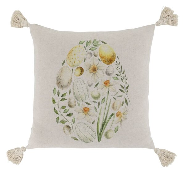 Béžová ľanová obliečka na vankúš Aix - 50*50 cm - Chic Antique