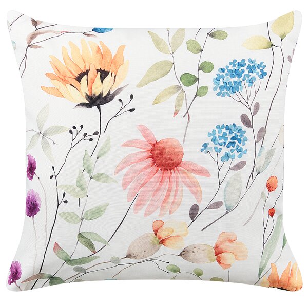 Sada 2 záhradných dekoratívnych vankúšov viacfarebná kvetovaný vzor polyester 45 x 45 cm moderné vodoodolné vankúše