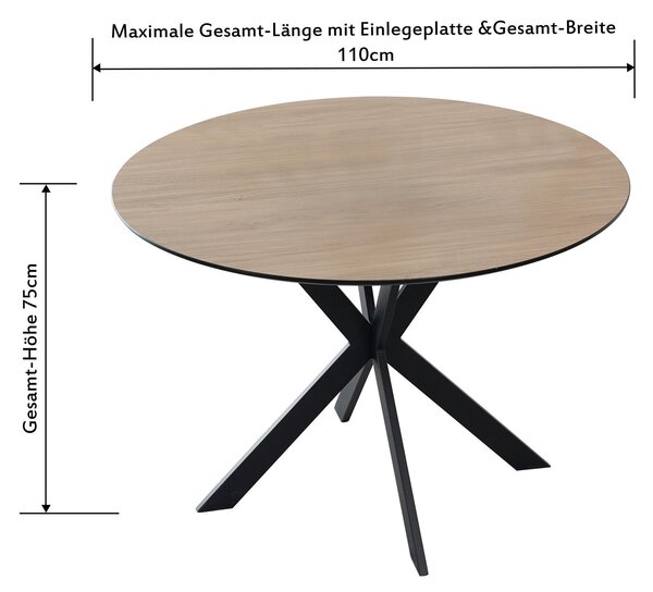 JEDÁLENSKÝ STÔL, farba duba, 110/75 cm Livetastic - Stoly, Online Only