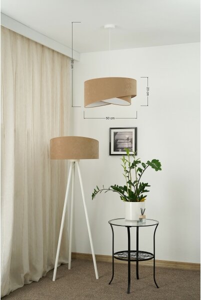 Brilagi - LED Luster na lanku LYRA 1xE27/15W/230V hnedá/biela