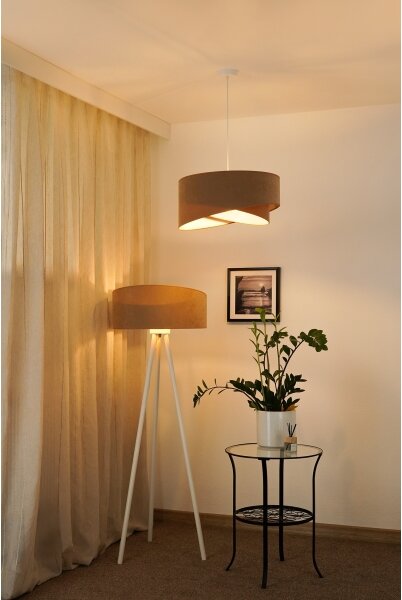 Brilagi - LED Luster na lanku LYRA 1xE27/15W/230V hnedá/biela