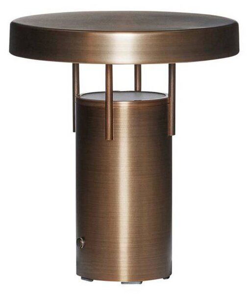 HÜBSCH stolová LED lampa BringMe Mini, mosadz, 20 cm, Mosadz / zlato, kov, Moderný