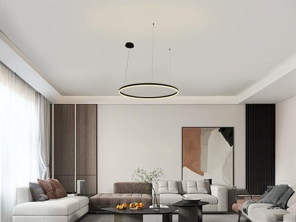LED Stmievateľný luster na lanku LED/55W/230V 3000-6500K + diaľkové ovládanie