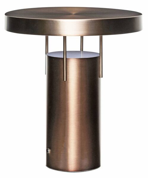 HÜBSCH stolová LED lampa BringMe, mosadz brúsená, 28 cm, Mosadz / zlato, kov, Moderný