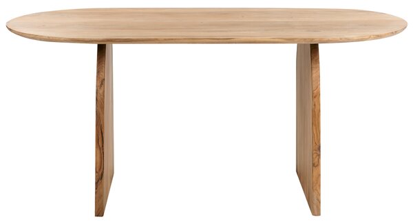 Jedálenský stôl svetlé akáciové drevo 180 x 90 cm tradičný rustikálny štýl kuchyňa jedáleň
