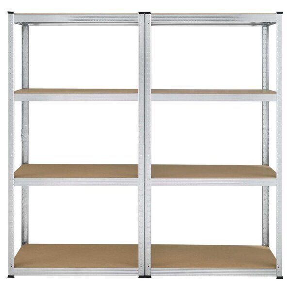 Kovový regál Easy 2 ks 160x80x40 cm, 4 police, nosnosť 640kg