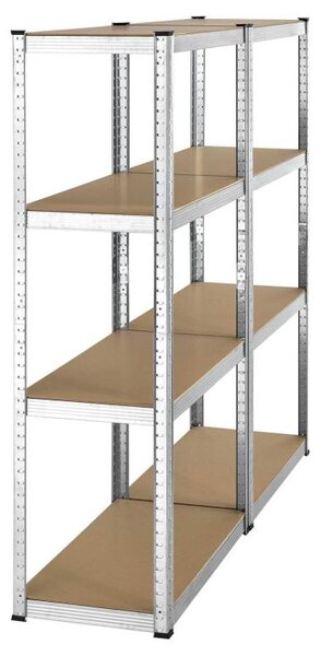 Kovový regál Easy 2 ks 160x80x40 cm, 4 police, nosnosť 640kg