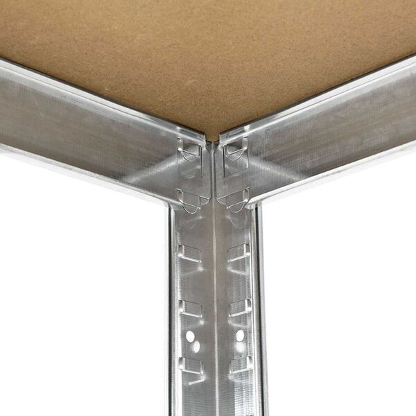 Kovový rohový regál 180x70x40-70 cm, 5 políc, nosnosť 875 kg