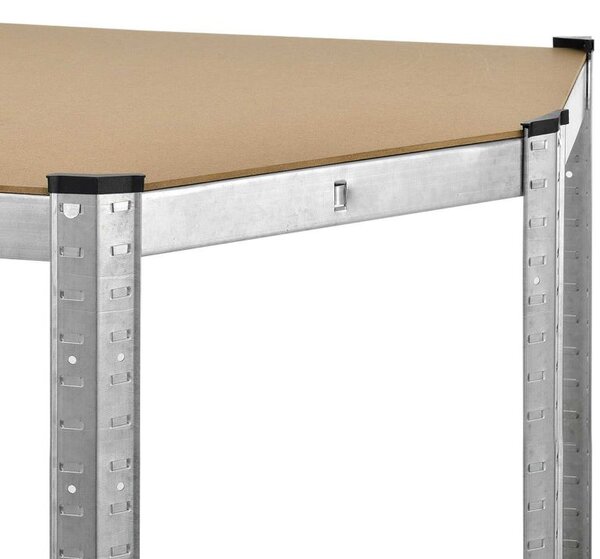 Kovový rohový regál 180x70x40-70 cm, 5 políc, nosnosť 875 kg
