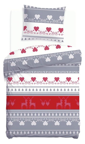 VIANOČNÉ FLANELOVÉ OBLIEČKY FLANELOVE 200X220 CM, 2KS 70X80 CM VZOROVANÉ
