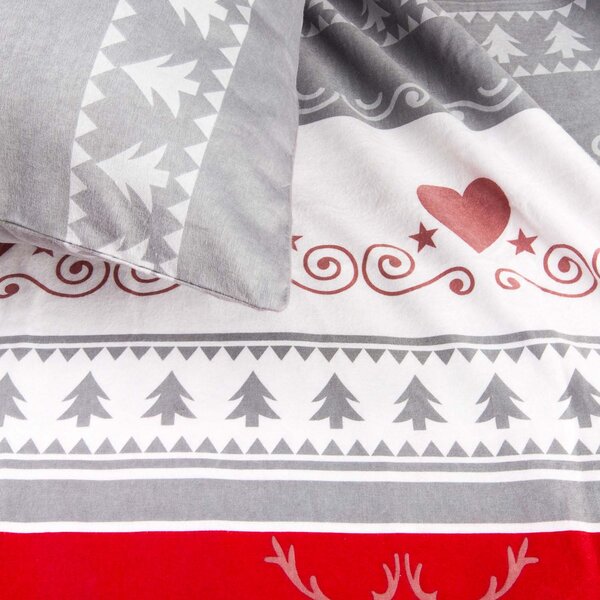 VIANOČNÉ FLANELOVÉ OBLIEČKY FLANELOVE 200X220 CM, 2KS 70X80 CM VZOROVANÉ