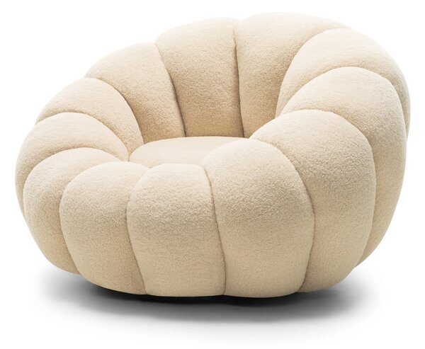 Hector Dizajnové relaxačné kreslo VENEZIA 100 cm bouclé béžové
