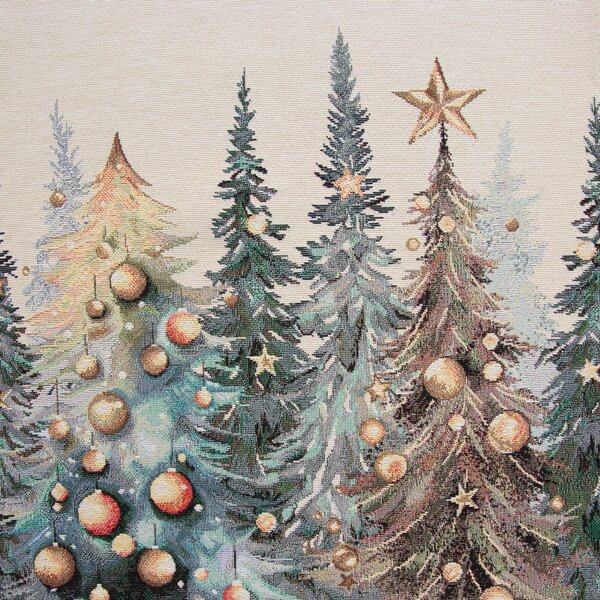VIANOČNÝ GOBELÍNOVÝ OBRUS FOREST 140X180 CM VZOROVANÝ