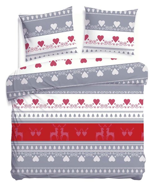 VIANOČNÉ FLANELOVÉ OBLIEČKY FLANELOVE 200X220 CM, 2KS 70X80 CM VZOROVANÉ