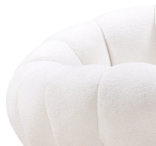 Hector Dizajnové relaxačné kreslo VENEZIA 100 cm boucle biele
