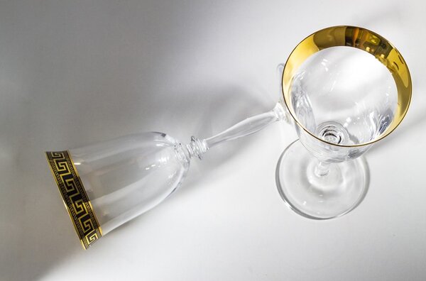 BOHEMIA ANGELA VERSO GOLD POHÁR NA VÍNO 350 ML SADA 6 KS