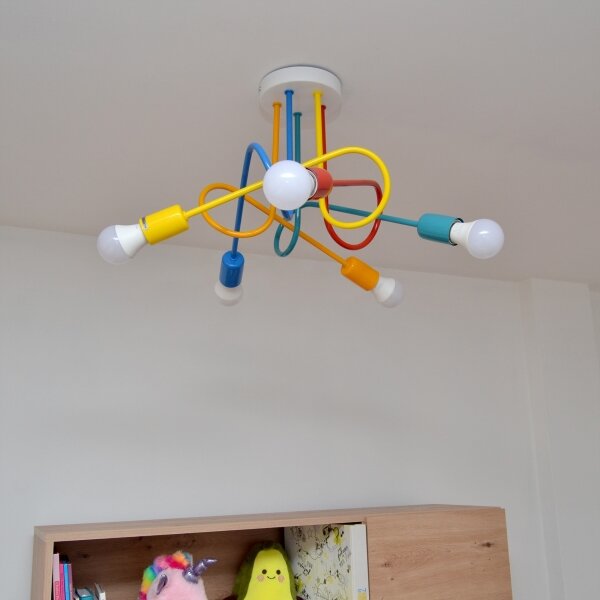 LED Detský prisadený luster OXFORD 5xE27/15W/230V