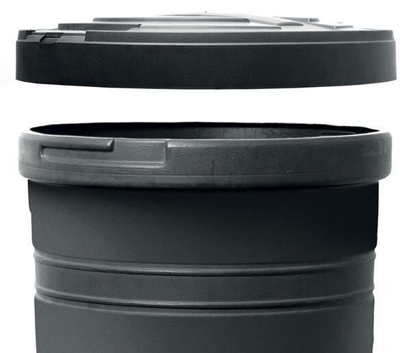 Sud na dažďovú vodu, priemer 64,8 cm, 210 l, čierna