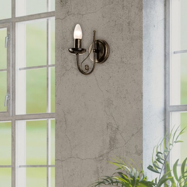 Nástenná lampa DONATO 1xE14x40W/230V patina