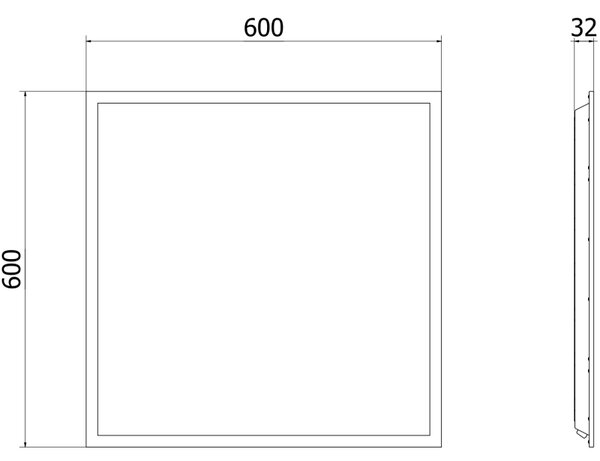 Mexen Brill+, stropný LED panel 60×60 cm, 48 W, studená biela 6500K, L201-060-060-4865-20
