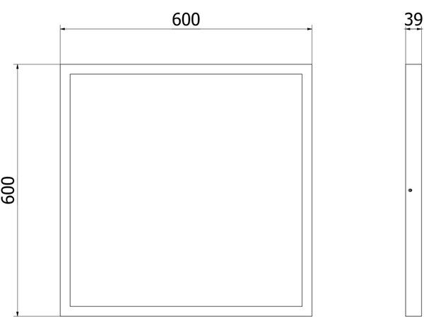 Mexen Brill-S, stropný LED panel 60×60 cm, 48 W, neutrálna biela 4000K, L206-060-060-4840-20