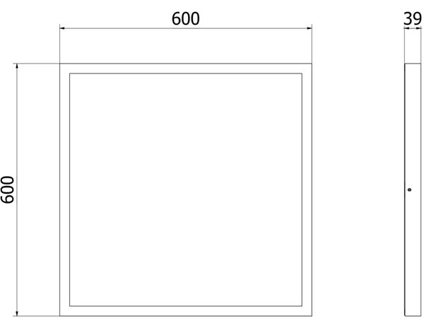 Mexen Brill-S, stropný LED panel 60×60 cm, 40 W, neutrálna biela 4000K, L205-060-060-4040-70