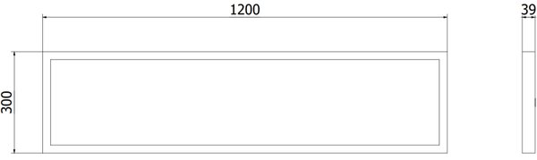 Mexen Brill-S, stropný LED panel 120×30 cm, 36 W, neutrálna biela 4000K, L207-120-030-3640-20