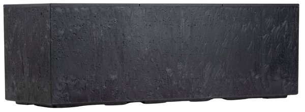 HowHomely Květináč na kolečkách BETONIQUE 90x30 cm černý beton