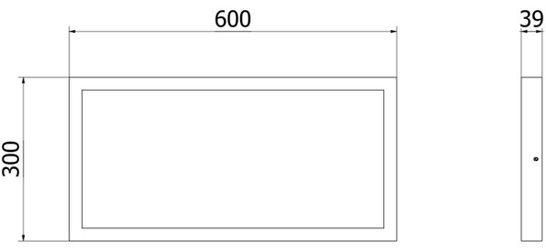 Mexen Brill-S, stropný LED panel 60×30 cm, 24 W, neutrálna biela 4000K, L207-060-030-2440-20