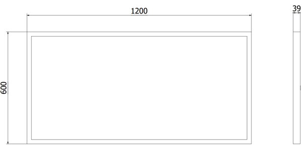 Mexen Brill-S, stropný LED panel 120×60 cm, 60 W, neutrálna biela 4000K, L207-120-060-6040-20