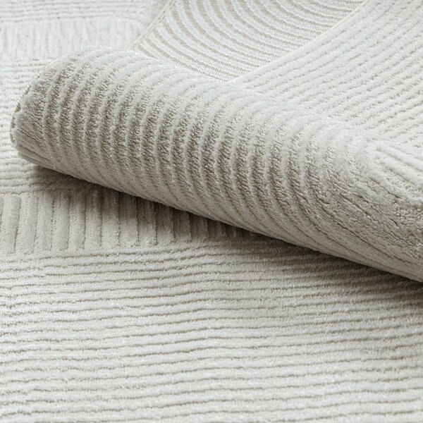 Dywany Łuszczów, Kusový koberec Balance 9086 cream, 80x150, biela, obývacia izba