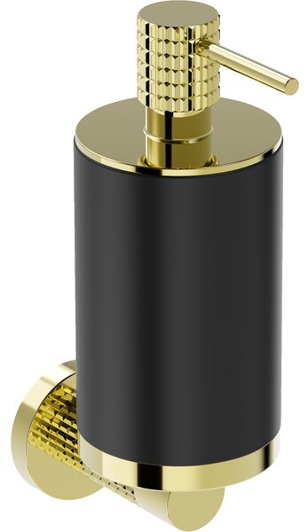 Mexen Triv, nástenný dávkovač mydla, čierna/zlatá, 250ml, 70A33058-50B