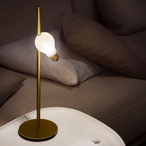 Stolové Lampa Slamp, Idea, Zlatá / Mosadz, Obývacia izba, Kov, Dizajnový