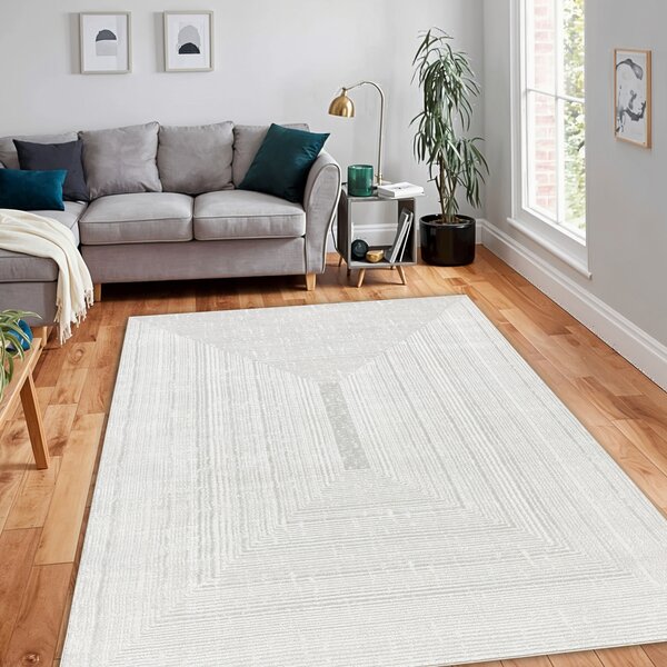 Dywany Łuszczów , Kusový koberec Balance 8788 cream, 80x150, biela, obývacia izba