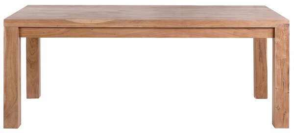 Jedálenský stôl svetlé drevo masívne akáciové drevo 180 x 90 cm
