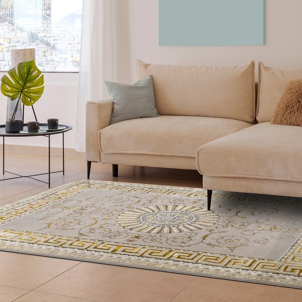 Dywany Łuszczów , Kusový koberec Bliss Z160AZ147 beige/gold, 120x170, béžová, kancelária