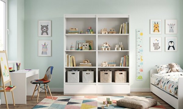 TP Living Sada 2 ks kancelářských regálů Palermo bílá