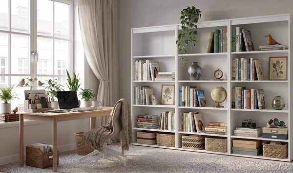 TP Living Sada 3 ks kancelářských regálů Palermo bílá