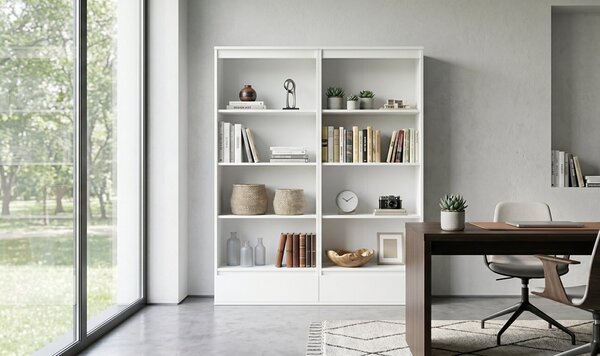 TP Living Sada 2 ks kancelářských regálů Palermo bílá