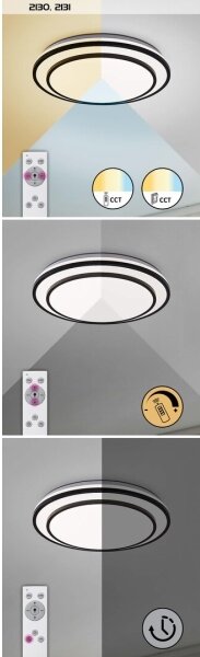 Rabalux 2131 - LED stmievateľné stropné svietidlo LUPITA LED/40W/230V strieborné + diaľkové ovládanie