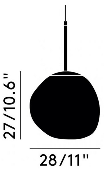 Závesné svietidlá Tom Dixon, Melt Mini, stmievateľné, Meď, Obývacia izba, Plast, Dizajnový