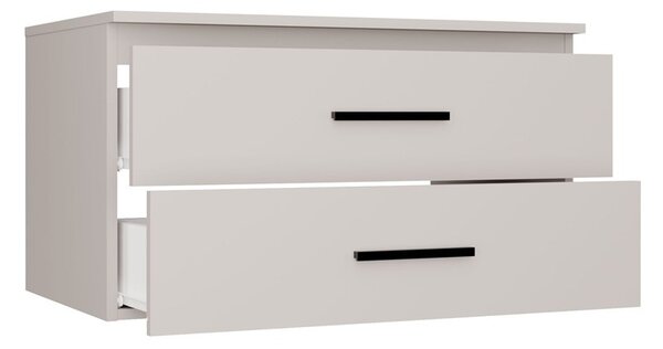 TP Living Závěsná skříňka pod umyvadlo s deskou NEL 2S 80 cm kašmírová