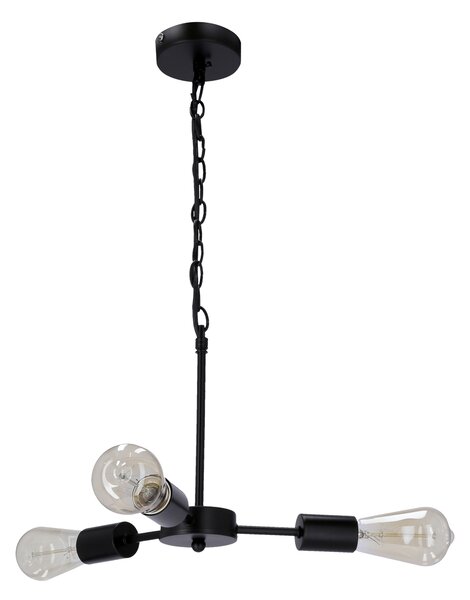 Candellux SPARTA Luster lamp black 3X60W E27 33-09371