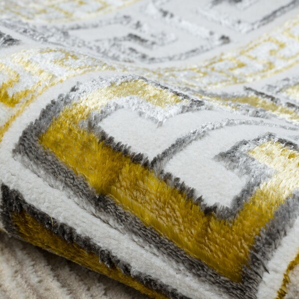 Dywany Łuszczów, Kusový koberec Bliss Z205AZ127 cream/gold, 140x190, béžová, kancelária