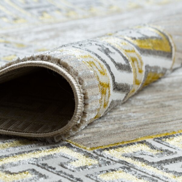 Dywany Łuszczów, Kusový koberec Bliss Z205AZ127 cream/gold, 140x190, béžová, kancelária