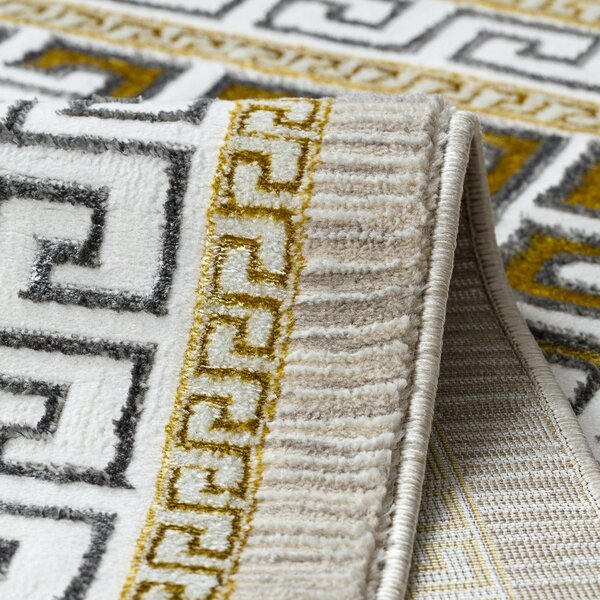 Dywany Łuszczów, Kusový koberec Bliss Z205AZ127 cream/gold, 140x190, béžová, kancelária