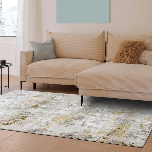 Dywany Łuszczów , Kusový koberec Bliss Z199AZ127 cream/gold, 80x150, béžová, kancelária