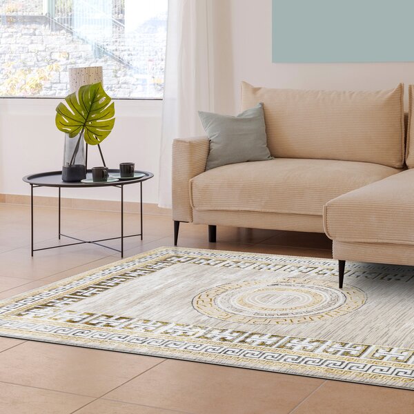 Dywany Łuszczów, Kusový koberec Bliss Z205AZ127 cream/gold, 140x190, béžová, kancelária