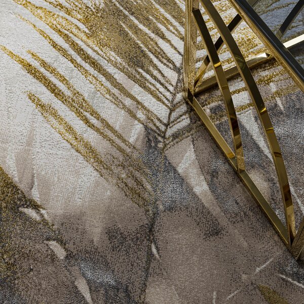 Dywany Łuszczów , Kusový koberec Bliss Z216AZ137 cream/gold, 80x150, béžová, kancelária